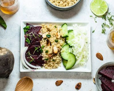 Veganer Quinoa Rote Bete Salat