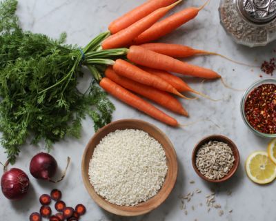Köstliches veganes Karotten-Risotto