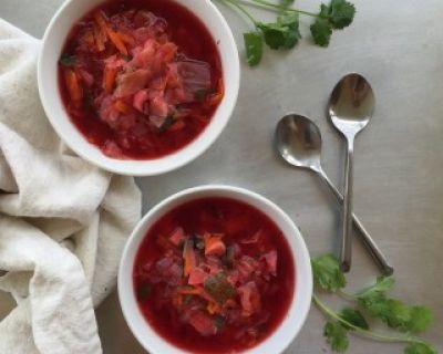 Rote Beete Suppe (vegane Borsch)