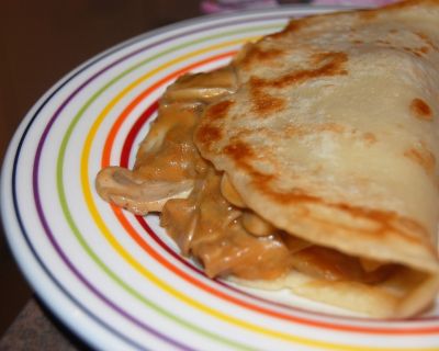 Pfannkuchen mit Champignon Füllung