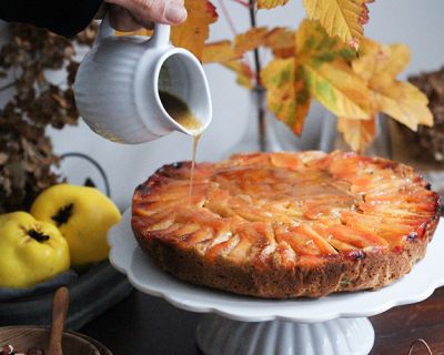 Gestürzter Quittenkuchen