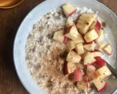 Chai Infused Overnight Oats mit Apfel & Zimt