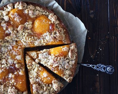 Peach Crumb Cake * Pfirsich Streuselkuchen