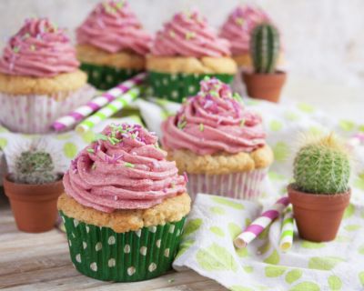 Kaktusfeigen-Cupcakes mit Zitrone