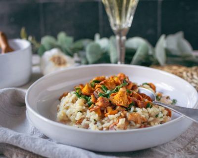 Veganes Pfifferling-Risotto