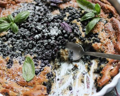 Herrliches, veganes Blaubeer-Clafoutis