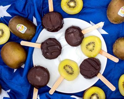 SunGold Kiwi Schoko Lolli