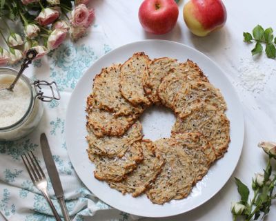 Fruchtige, fettfreie Apfel-Fritters