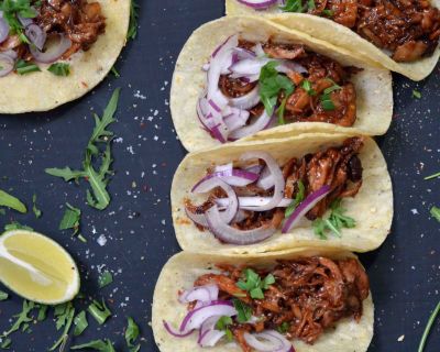 Pulled Mushroom Tacos (vegan)