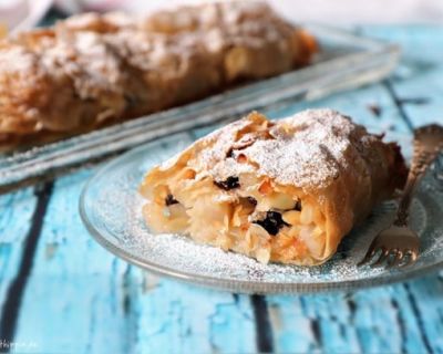 Birnen-Cranberry-Strudel