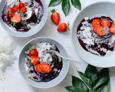 Quinoa-Heidelbeer-Porridge