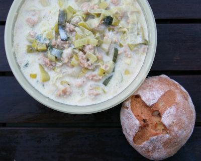 Käse-Lauch-Suppe | Cheesy Leek Soup