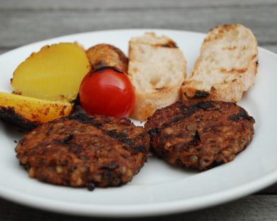 Linsenküchle gegrillt