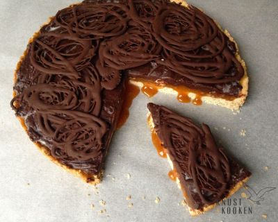 Schokotarte mit flüssigem Pecannuss-Karamell