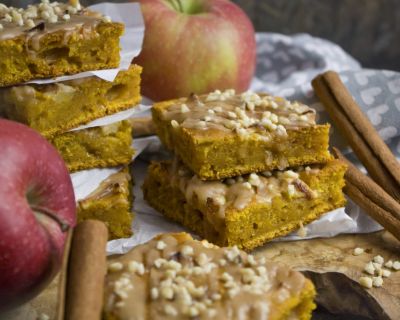 Saftige Apfel-Kürbis-Blondies