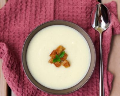 Beste vegane Kohlrabicremesuppe