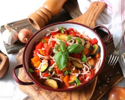 One Pot Ratatouille-Spaghetti low carb