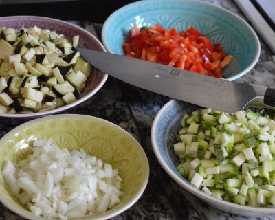 Dreierlei gefüllte Zucchini