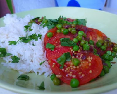 Tomaten-Erbsengemüse