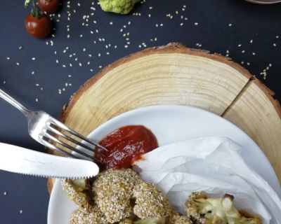Vegane Chickenwings aus Blumenkohl - Gesundes Fast Food