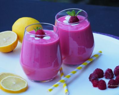 Rosa Himbeer Smoothie Himmel