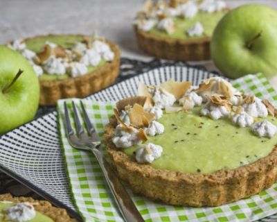 Apfel-Kiwi-Tartelettes mit Kokosmilch