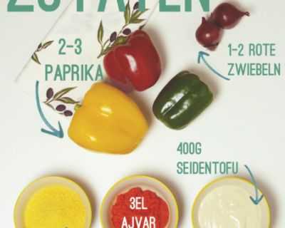 Das etwas andere Quiche-Rezept: vegane Paprika-Ajvar-Quiche mit Polentaboden
