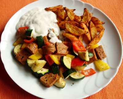 RestePfanne vom Veggi-Grillen