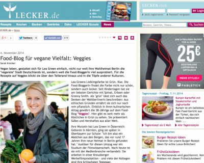 Food-Blog für vegane Vielfalt: Veggies