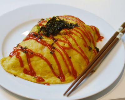 Rezept: オムライス – Vegan Omurice (Japanisches gefülltes Omelette)