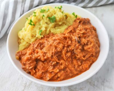 Sauerkrautpfanne mit veganem Hack und Champignons