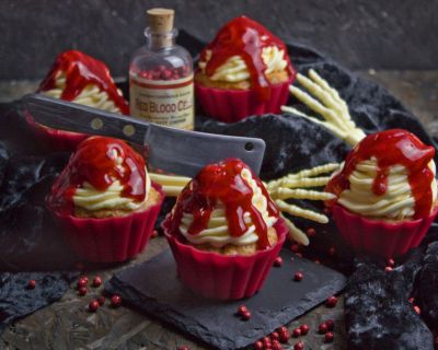 Orangen-Joghurt-Cupcakes [Halloween-Edition]