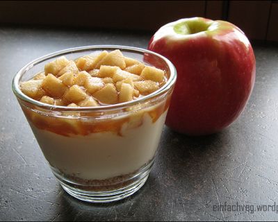 Apfel-Zimt-Joghurt im Teelichthalter