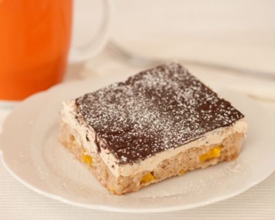 Pfirsichkuchen mit Kaffee-Creme