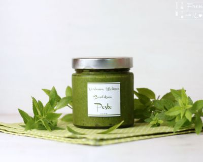 Zitronenverbenen Basilikum Melissen Pesto