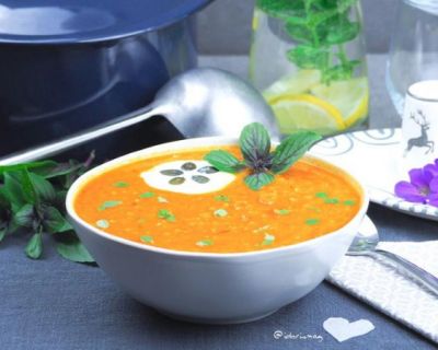 Einfach lecker: Linsen Tomaten Suppe