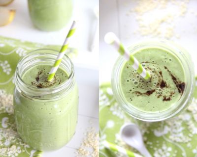 Cremig-weicher Herbst-Smoothie mit Birne & Feldsalat