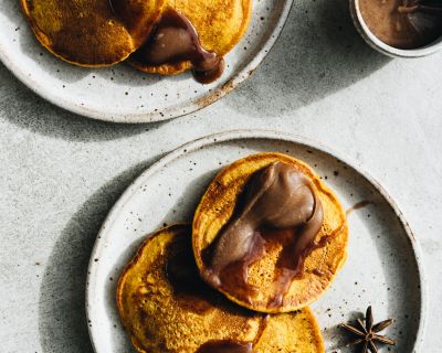 Vegane Kürbis-Pancakes