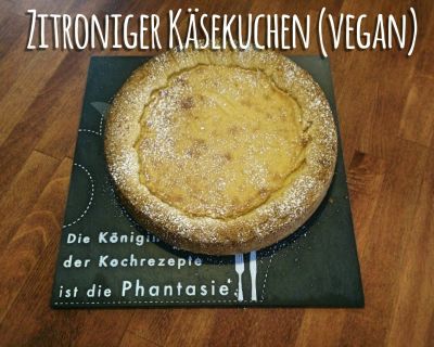 Zitroniger Käsekuchen (vegan)