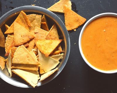 Nachos mit ohne Käsesauce