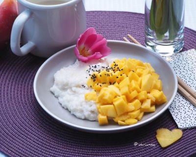 „Sticky Rice with Mango“ Meine Thailändische Urlaubserinnerung – Klebereis mit Mango und Kokosmilch