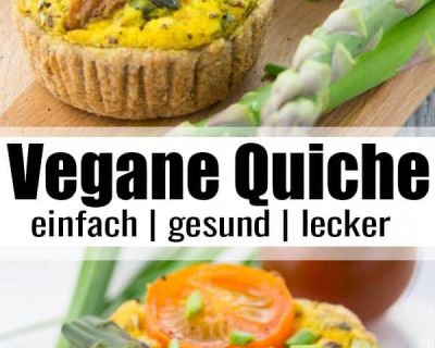 Vegane Quiche mit grünem Spargel
