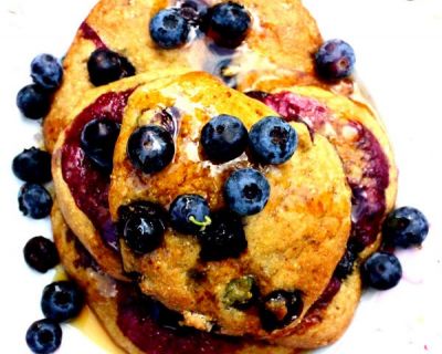 Blaubeer-Backofen-Pancakes