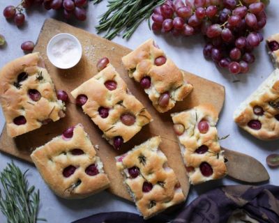 Trauben-Focaccia mit Rosmarin