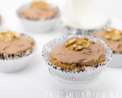 Kaffee-Walnuss-Cupcakes (vegan, laktosefrei)